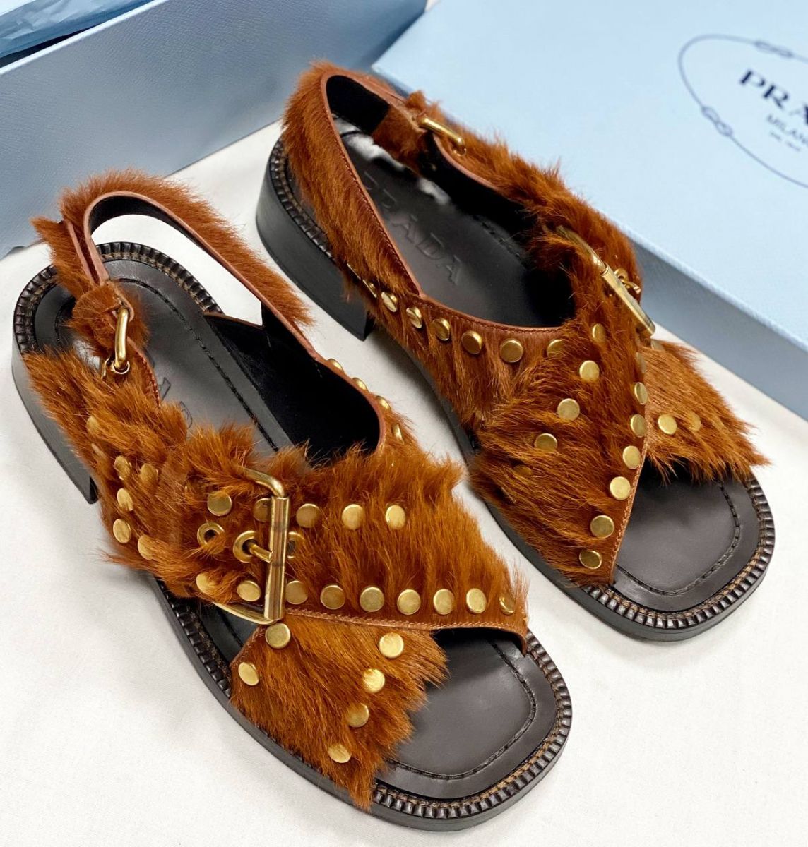 Сандали Prada размер 37.5 цена 15 655 руб 