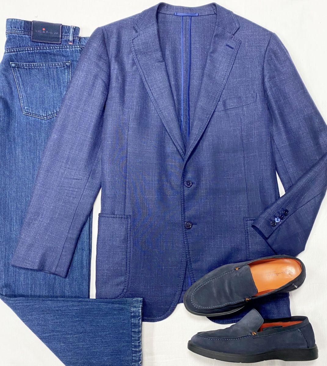 
#mechtamen Пиджак Stefano Ricci размер 60 цена 23 483 руб 
Джинсы Kiton размер 32 цена 10 959 руб 
Лоферы  Santoni размер 43 цена 15 655 руб