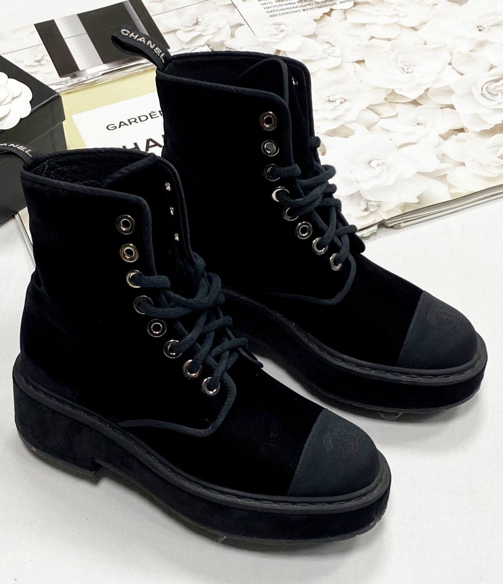 Ботинки/ бархат/ Chanel размер 37.5 цена 31 310 руб 