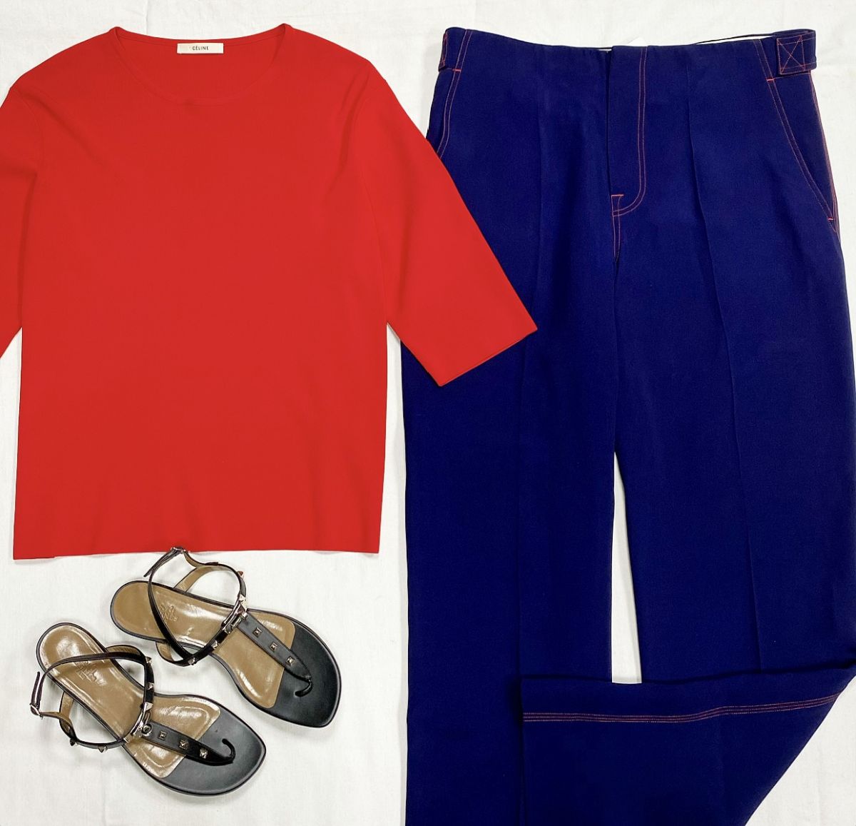 Костюм / кофта + брюки / Celine размер 42 цена 23 078 руб Босоножки Hermès размер 40 цена 76 925 руб