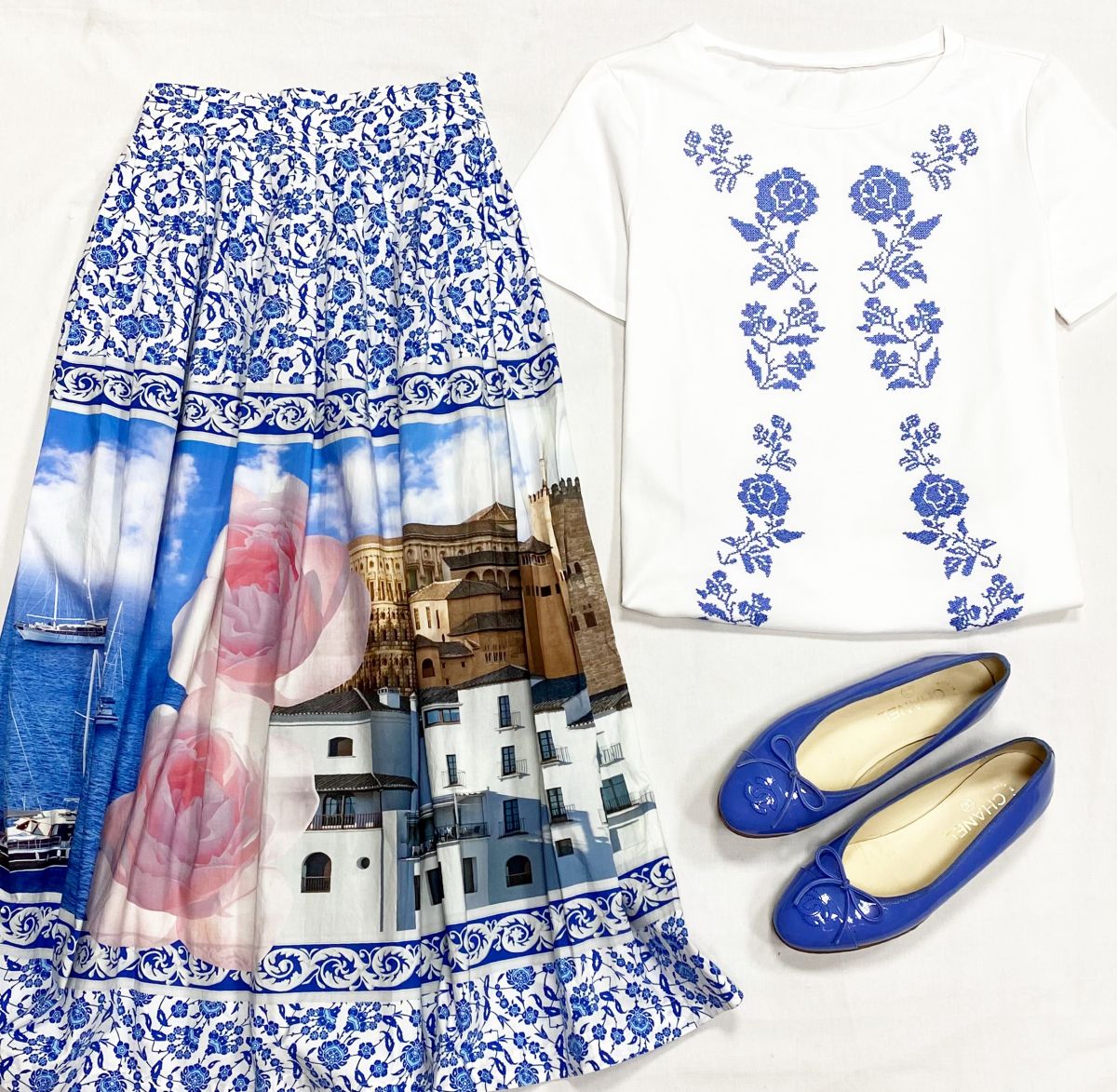 Юбка Weekend/ Max Mara/ размер 38 цена 10 959 руб
Футболка Weekend/ Max Mara/ размер S цена 4 697 руб
Балетки Chanel размер 37.5 цена 31 310 руб