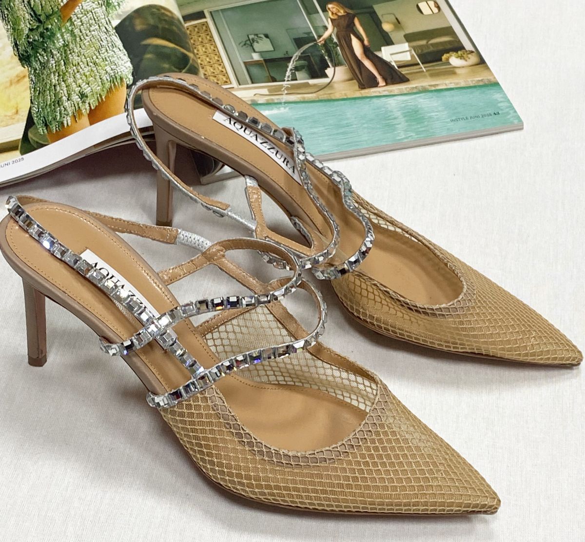 Босоножки/ камни/  Aquazzura размер 38 цена 46 965 руб