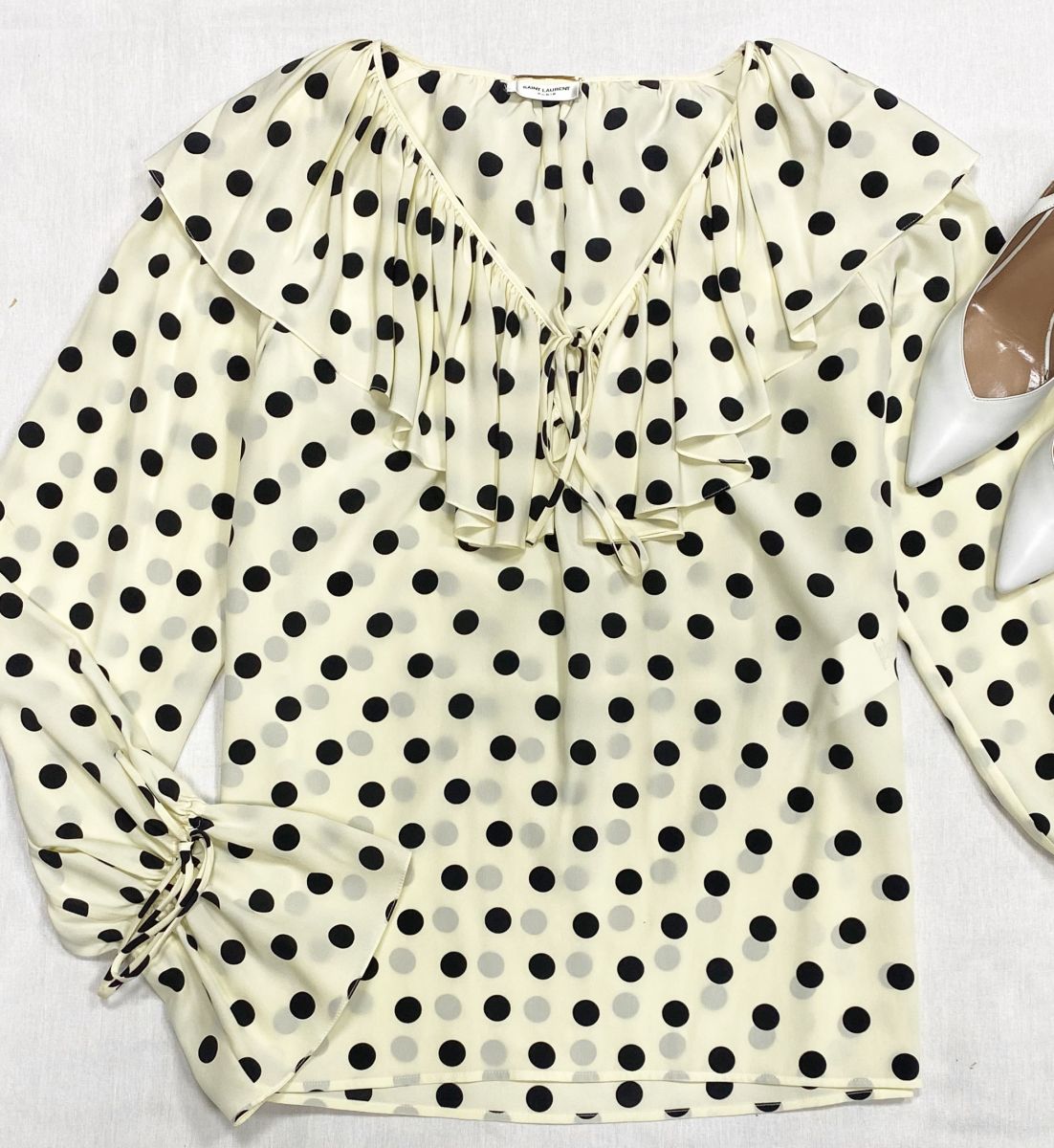 Блузка Saint Laurent размер 34 цена 23 483 руб