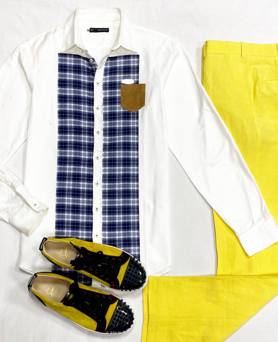 #mechtamen Рубашка Dsquared размер 48 цена 4 697 руб
Брюки размер 44 цена 4 697 руб
Кеды Louboutin размер 42.5 цена 15 655 руб