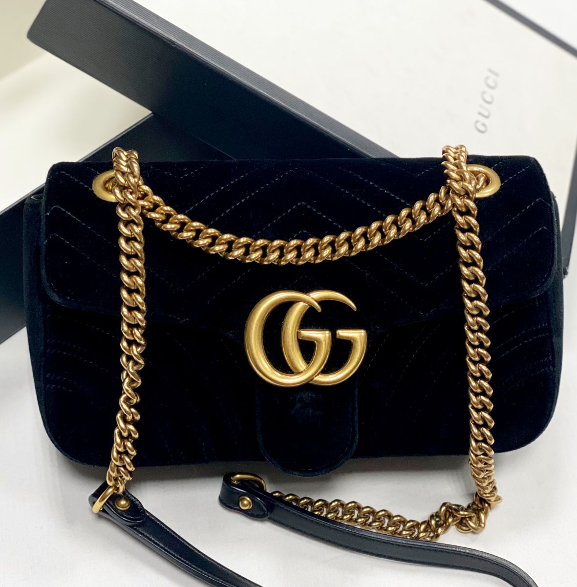 Сумка /бархат/ Gucci размер 26/15 цена 69 232 руб 