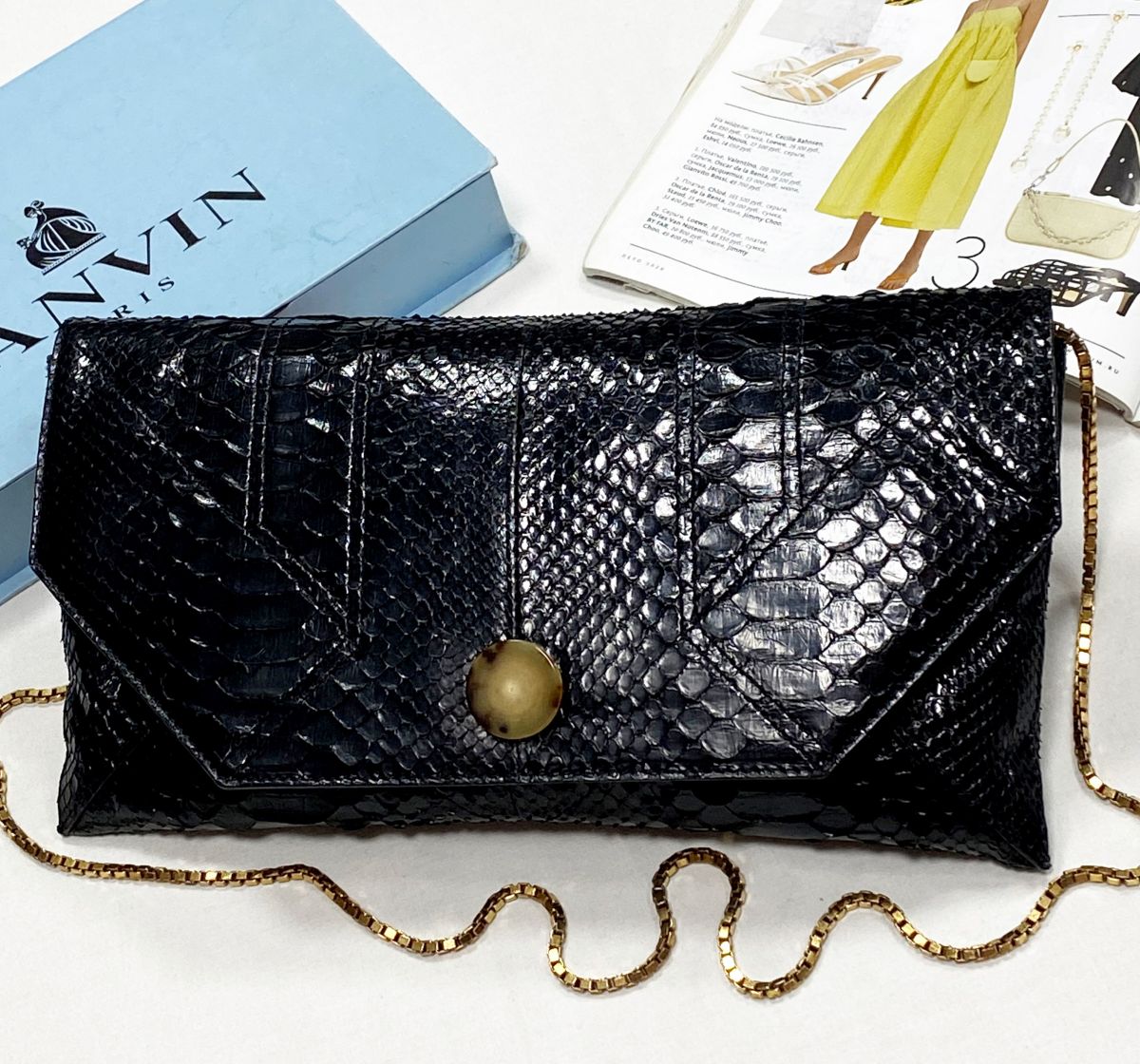 Клатч / питон/ Lanvin размер 30/15 цена 39 138 руб
