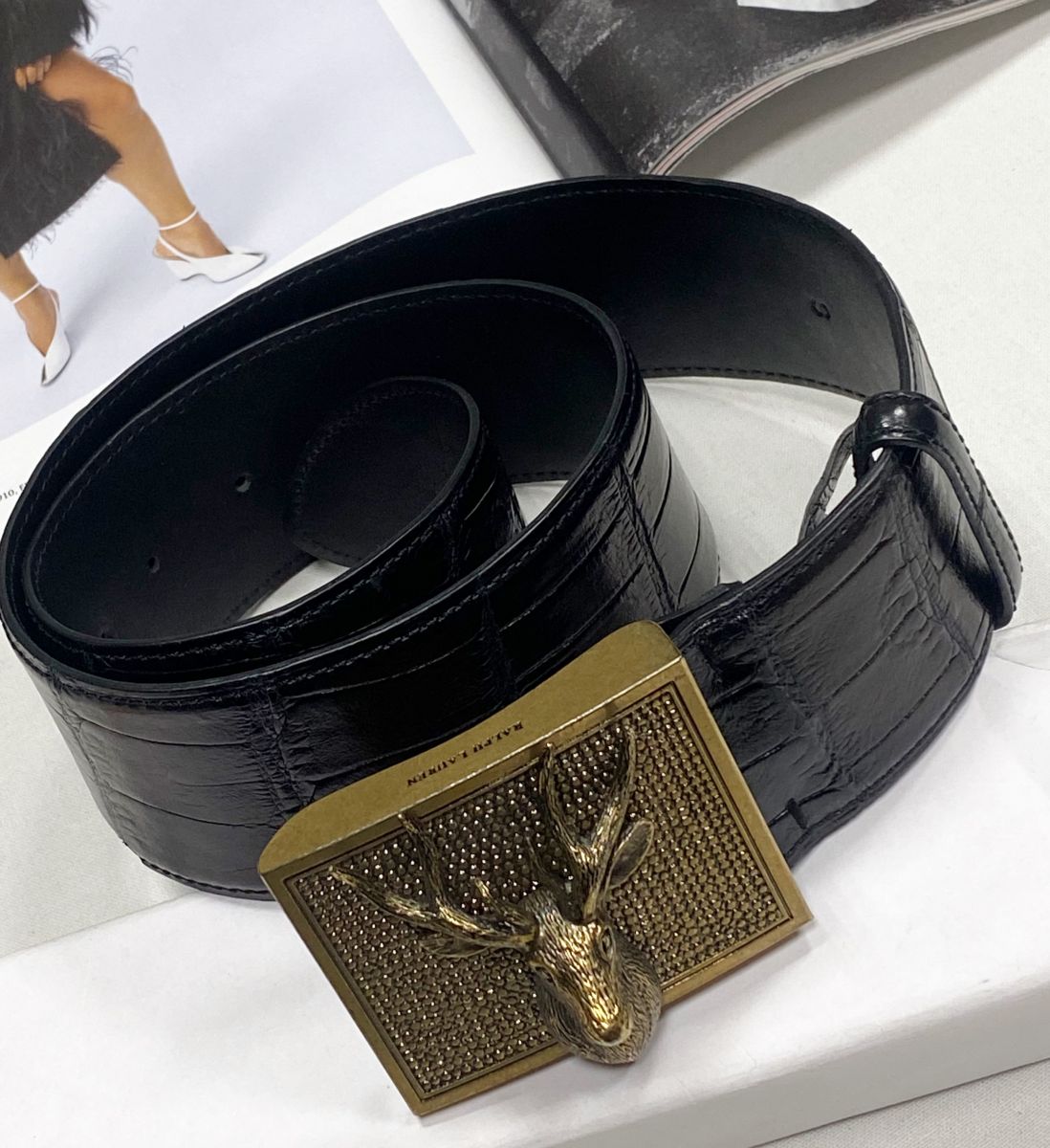 Ремень/ крокодил/ Ralph Lauren цена 31 310 руб 