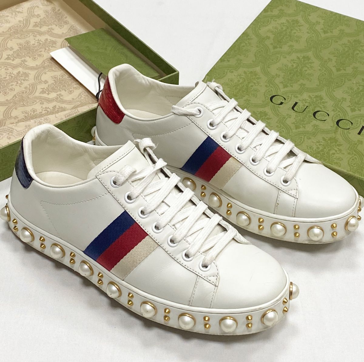 Кеды Gucci размер 37.5 цена 23 483 руб