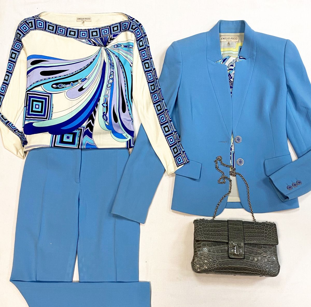 Костюм Жакет + кофта+ брюки Emilio Pucci размер 46 цена 23 078 руб
Сумка Parmeggiani 