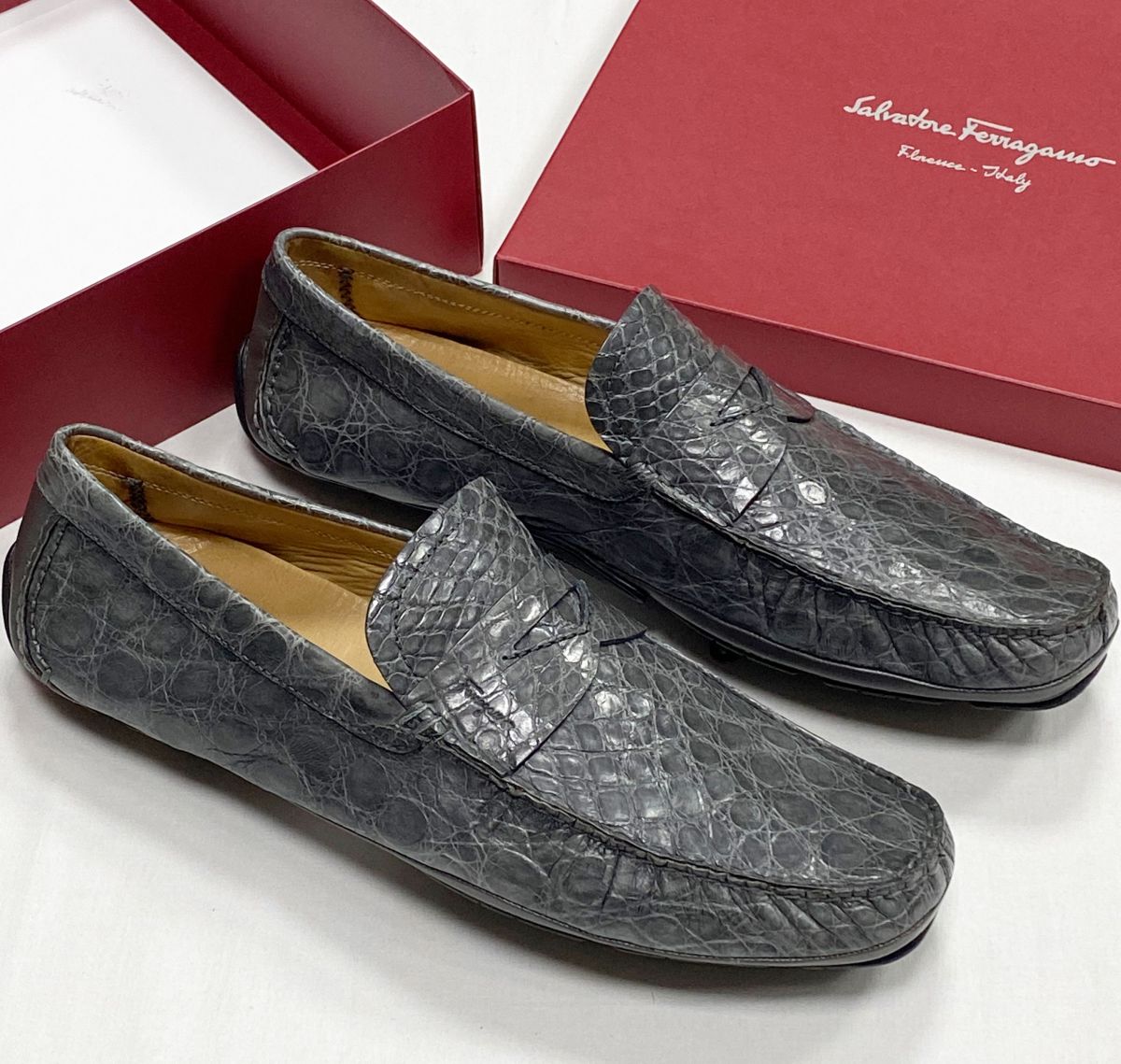 #mechtamen Мокасины/ крокодил/ Salvatore Ferragamo размер 46 цена 31 310 руб