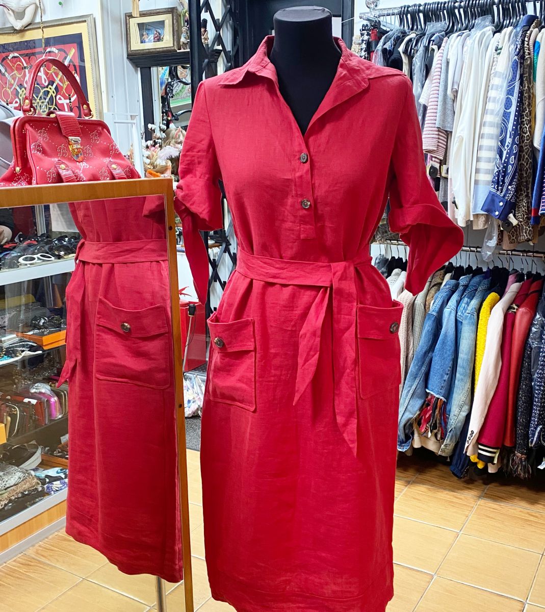 Платье/лен/ Carolina Herrera размер S цена 10 770 руб

