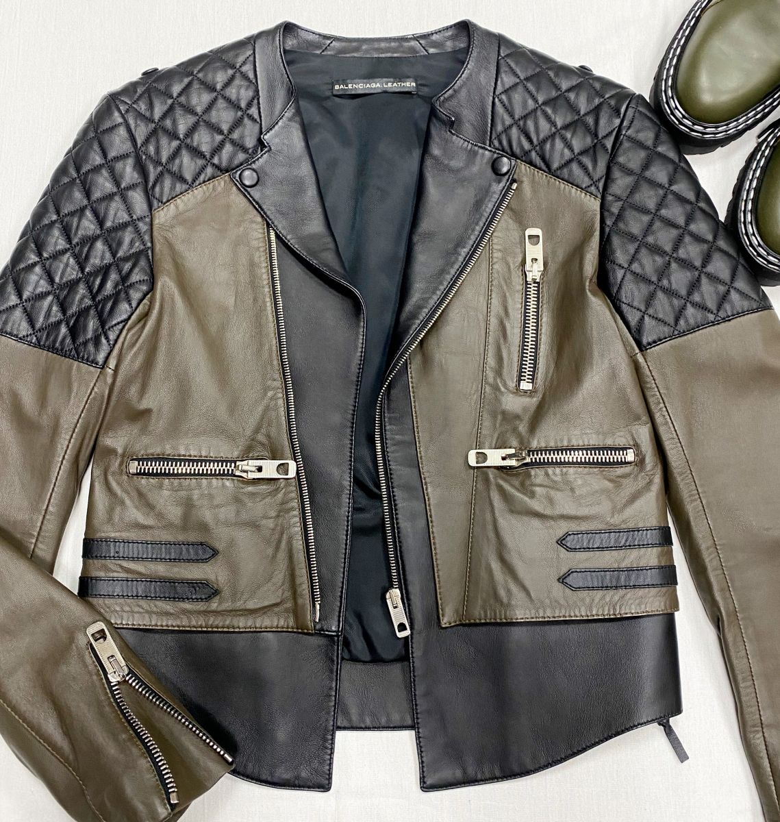 Куртка / кожа / Balenciaga размер 36 цена 46 965 руб
