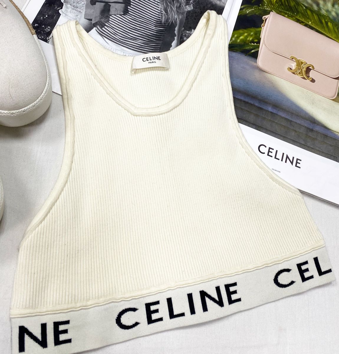 Кроп - топ Celine размер S цена 7 828 руб