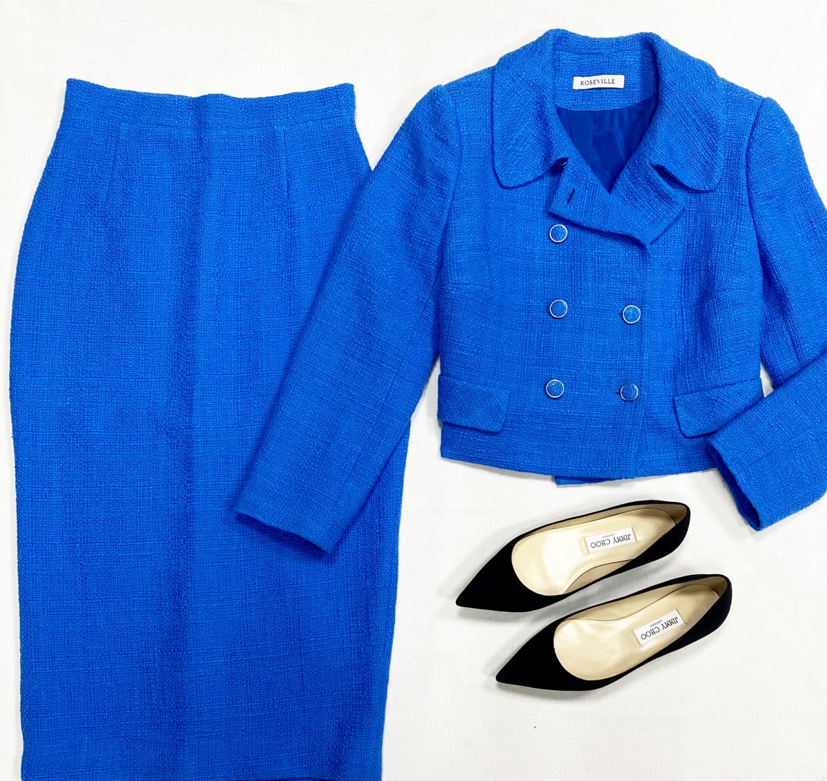 Жакет+ Юбка /твид/ Roseville размер 46 цена 18 462 руб
Балетки Jimmy Choo размер 38 цена 26 155 руб