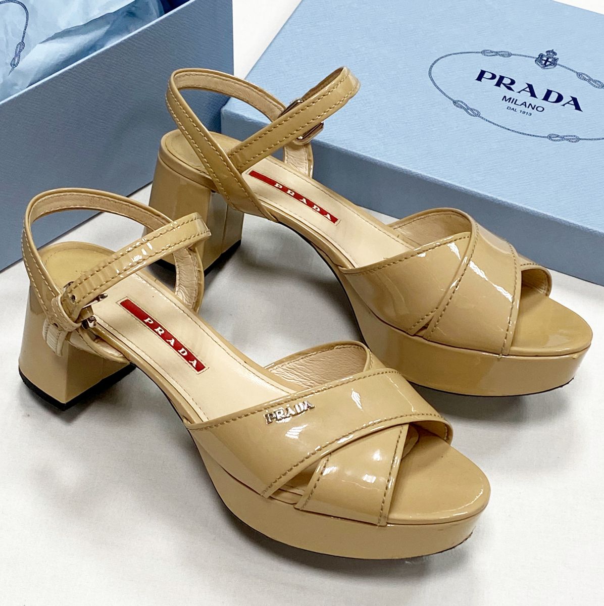 Босоножки Prada размер 37.5 цена 12 524 руб
