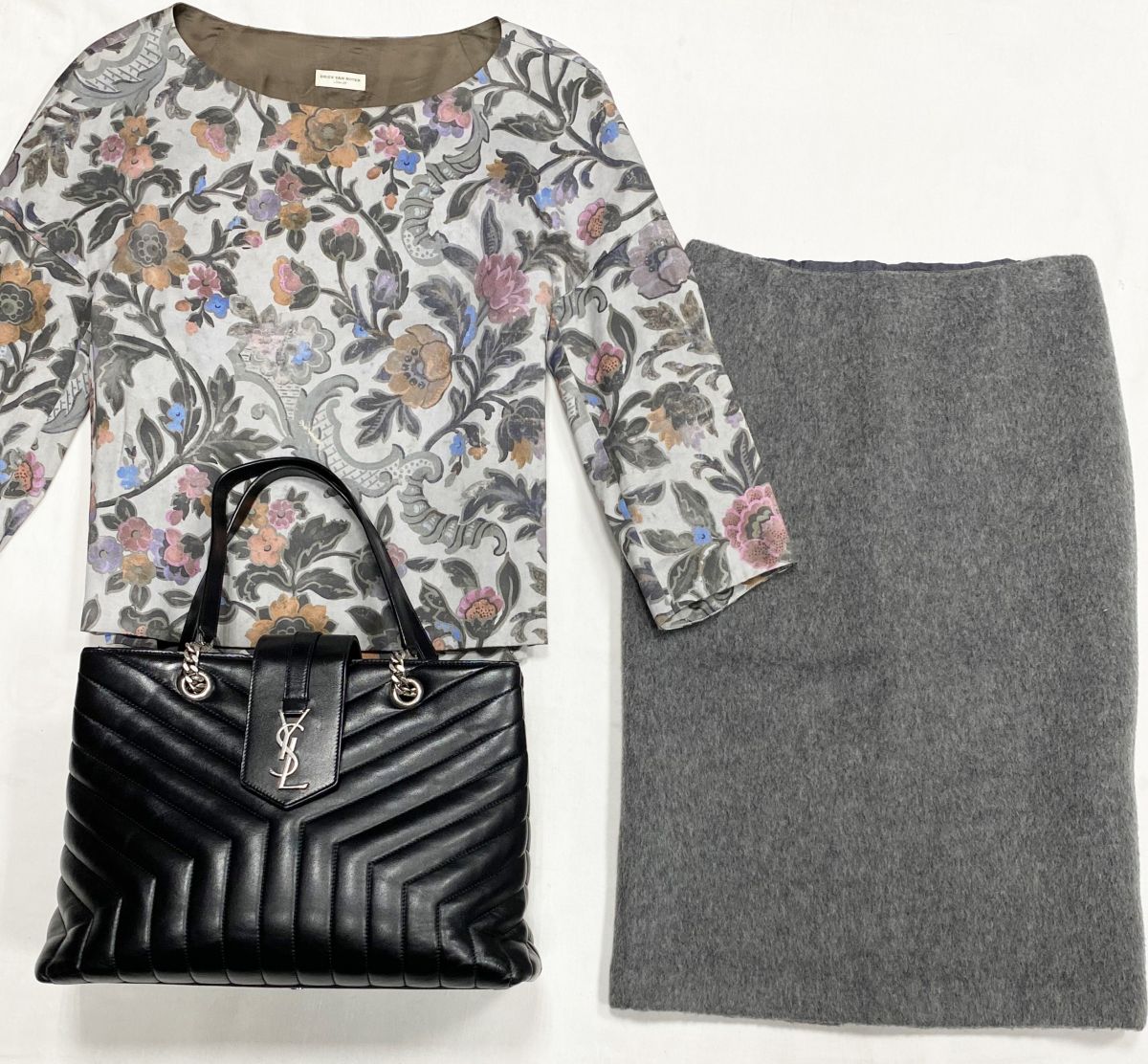 Кофта Dries Van Noten размер 38 цена 10 770 руб
Юбка Stefanel размер 42 цена 4 616 руб
Сумка Ysl 