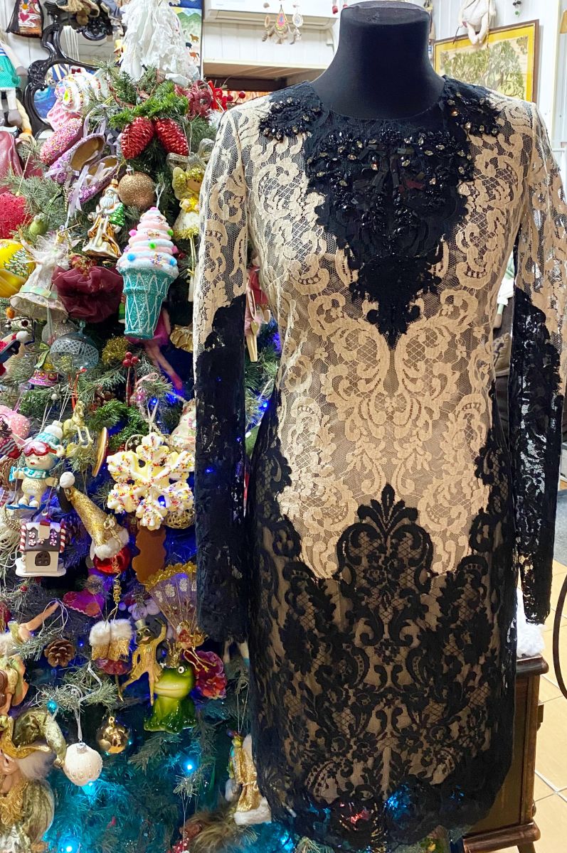 Платье / кружево / пайетки / Zuhair Murad размер 42 цена 46 965 руб 