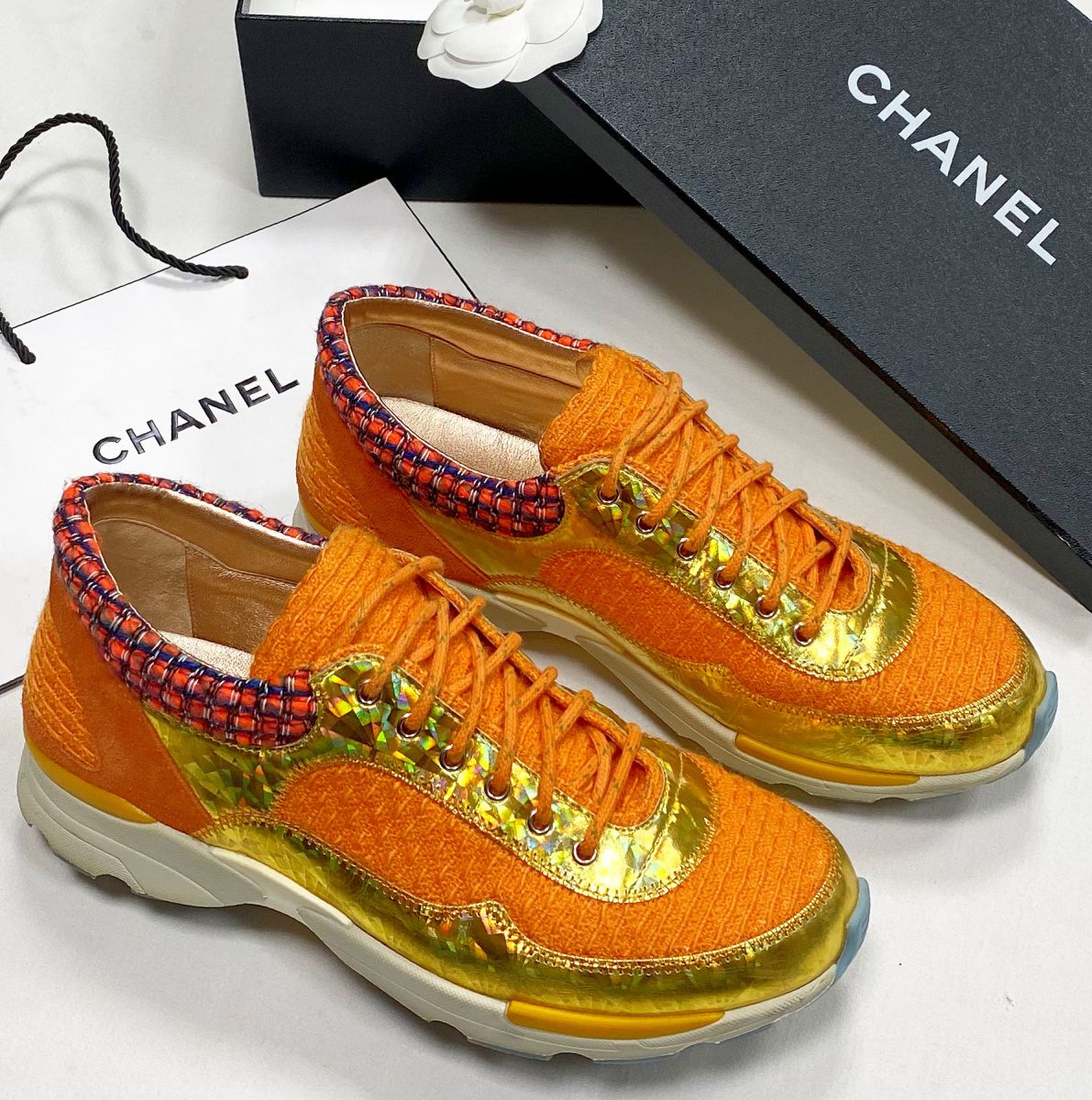 Кроссовки Chanel размер 38.5 цена 23 483 руб 