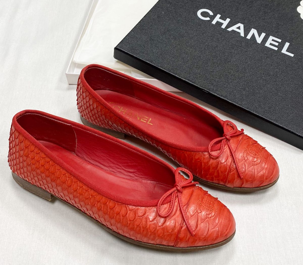 Балетки / питон / Chanel размер 38 цена 23 483 руб