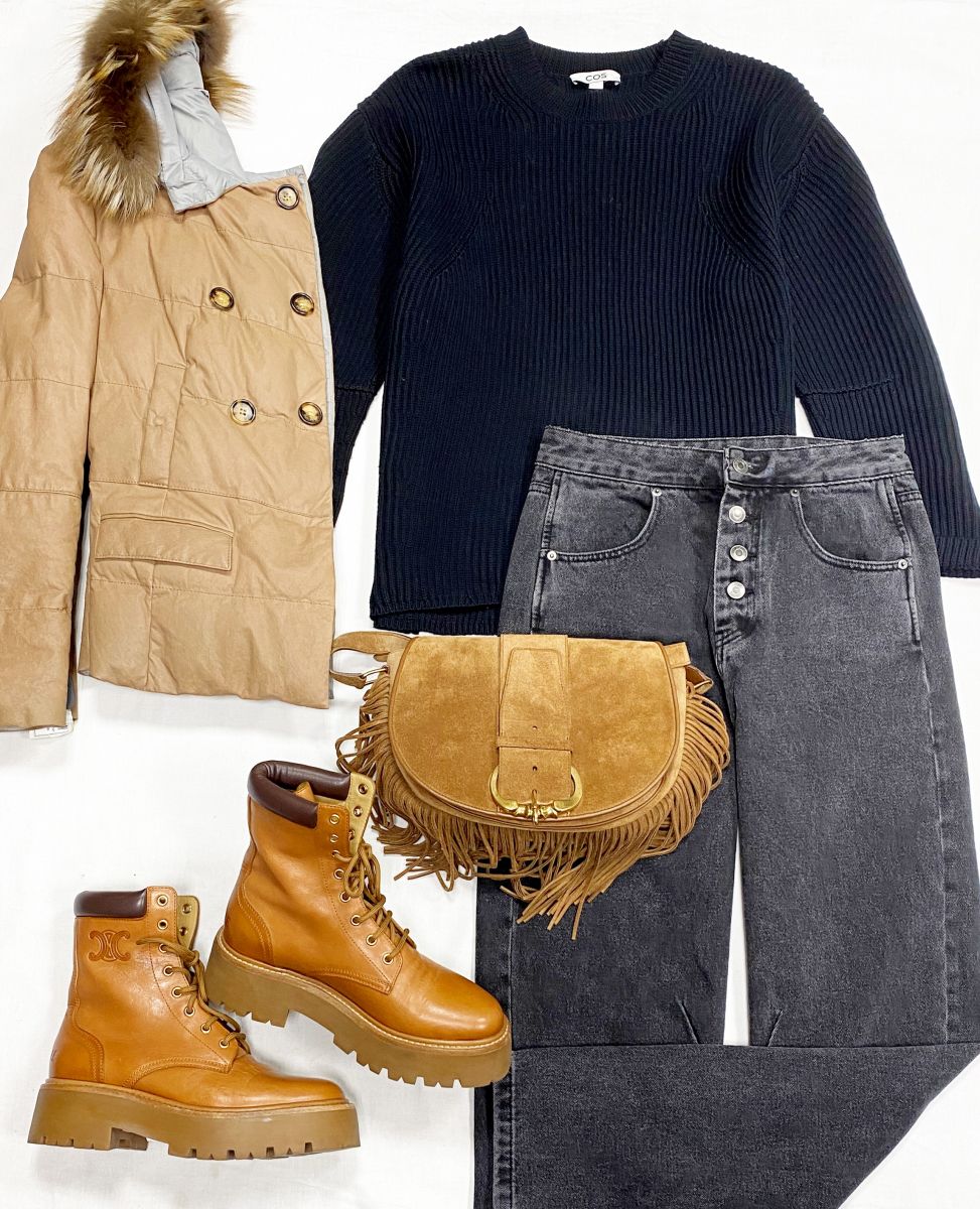 Джинсы 12 Storeez размер S цена 4 697 руб
Кофта Cos размер S цена 4 697 руб
Ботинки Celine размер 39 цена 39 138 руб
Сумка Celine 