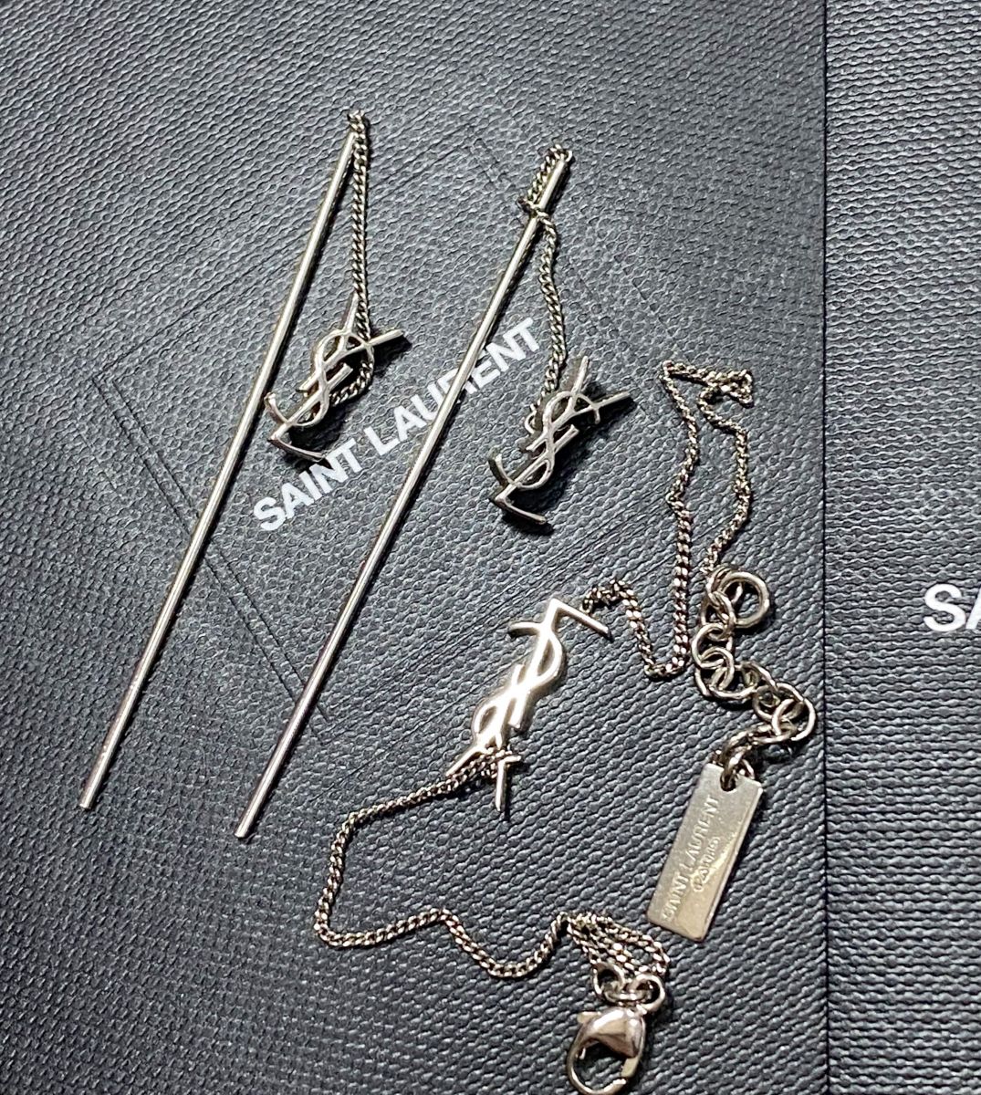 Серьги+ Браслет Saint Laurent цена 31 310 руб/ в коробке/