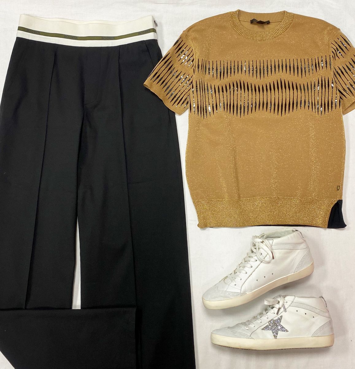 Кофта Louis Vuitton размер M цена 23 483 руб Брюки Bogner размер S цена 7 828 рубКеды Golden Goose размер 40 цена 15 655 руб