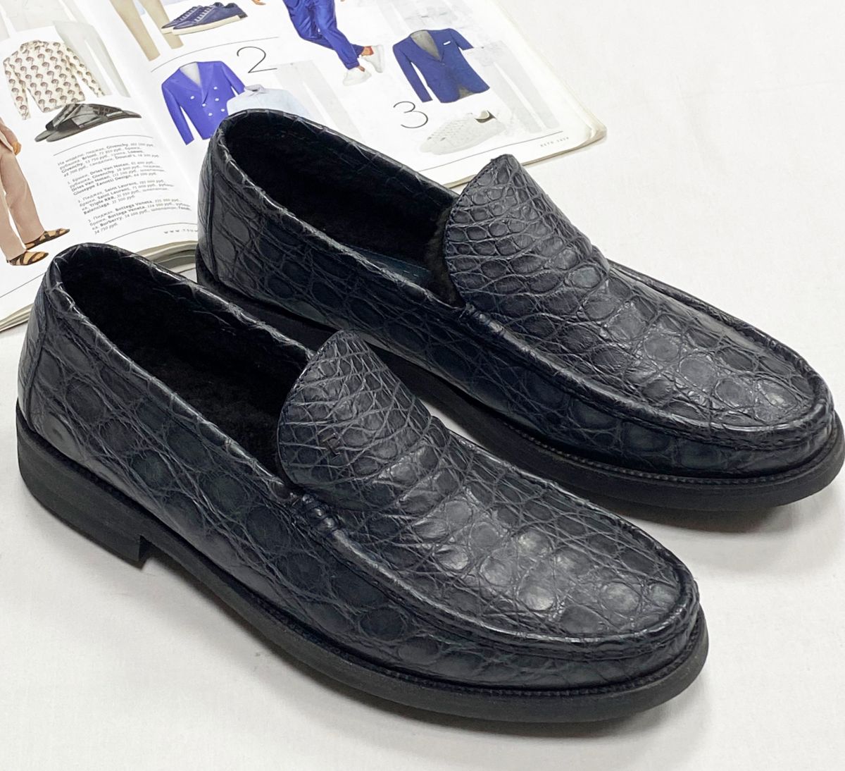 #mechtamen Лоферы /крокодил/ на меху/ Feru размер 45 цена 46 965 руб

