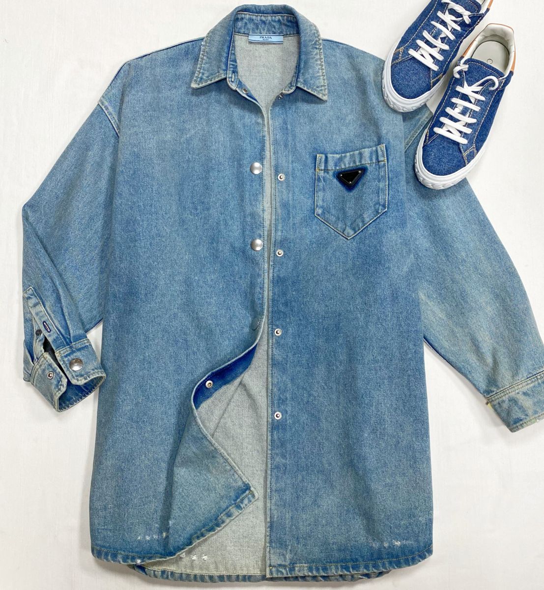 Рубашка / удлиненная / Prada размер 42 цена 109 585 руб