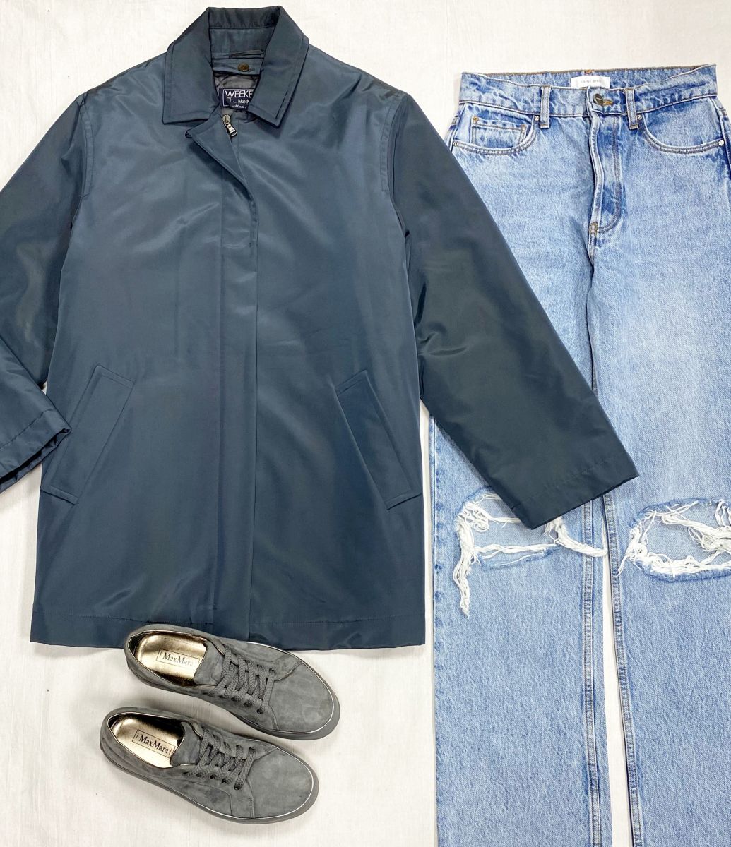 Куртка Weekend/Max  Mara размер 42 цена 10 959 руб
Джинсы Anine Bing размер 26 цена 7 828 руб
Кеды Max Mara размер 39 цена 15 655 руб