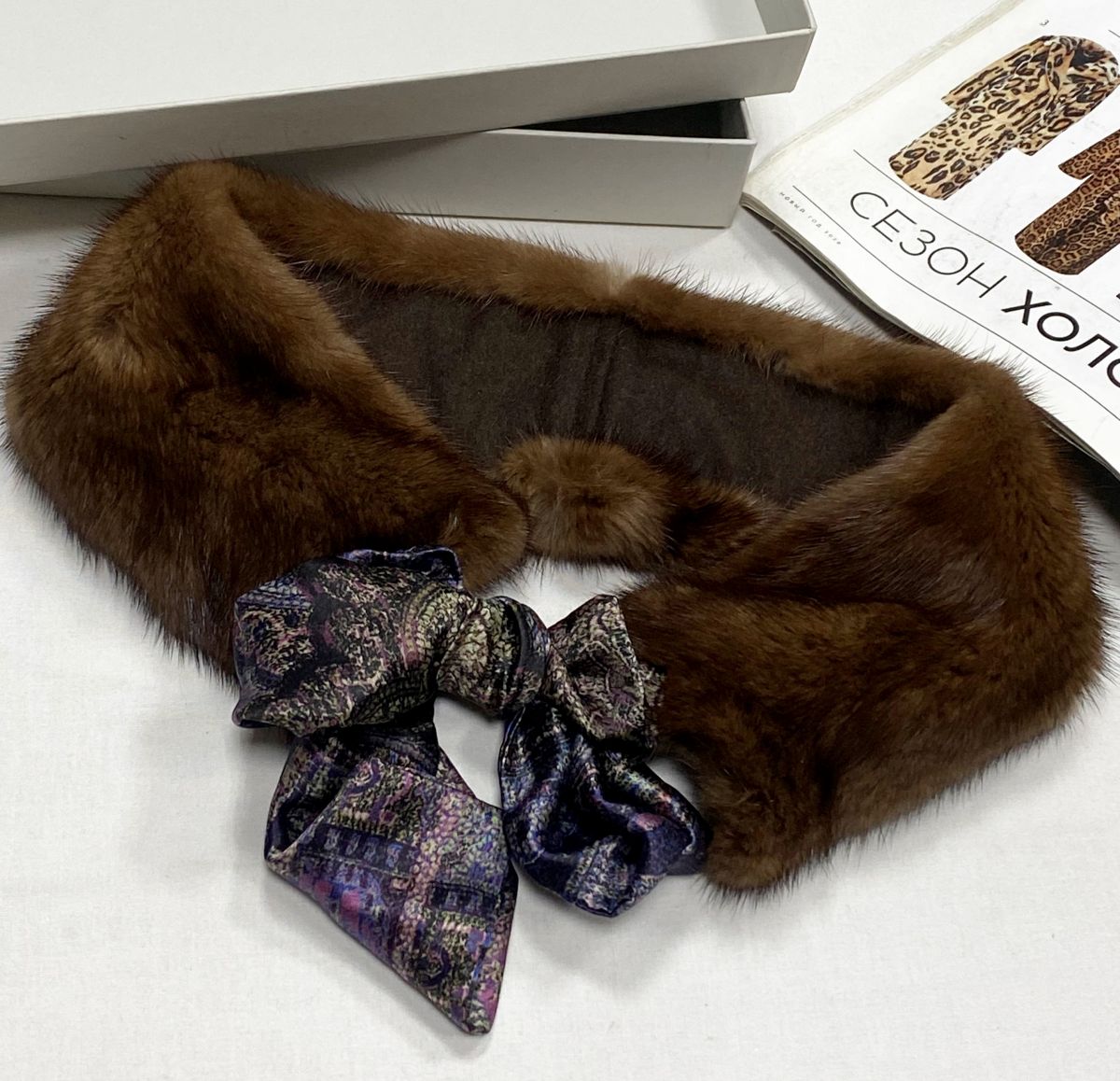 Шарф / мех норки/ цена 6 262 руб