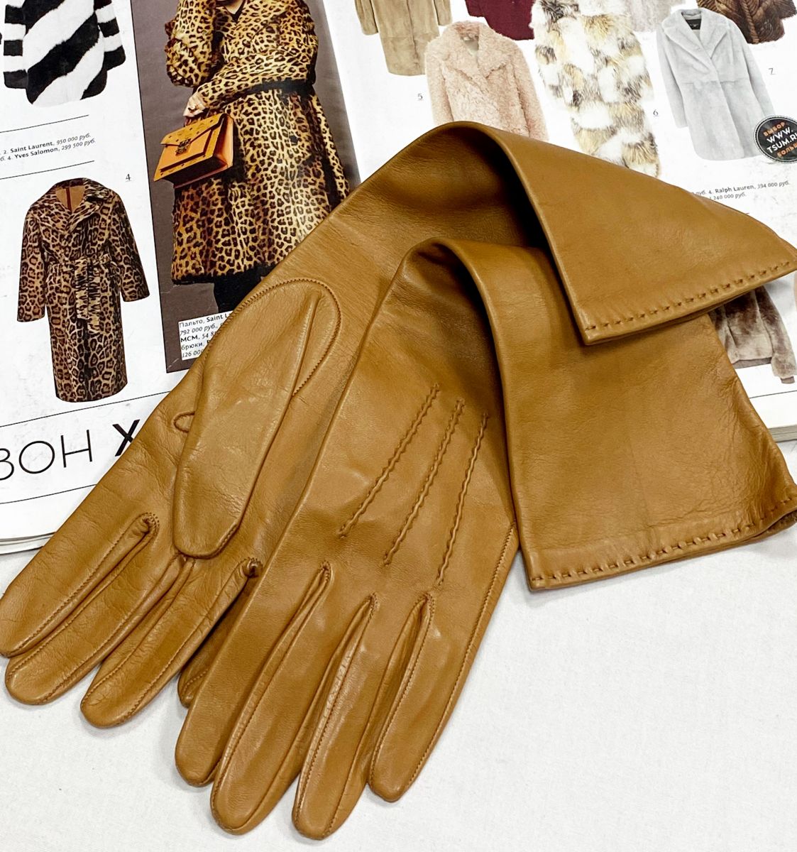Перчатки/ кожа/ Sermonette Gloves размер 6.5 цена 7 828 руб
