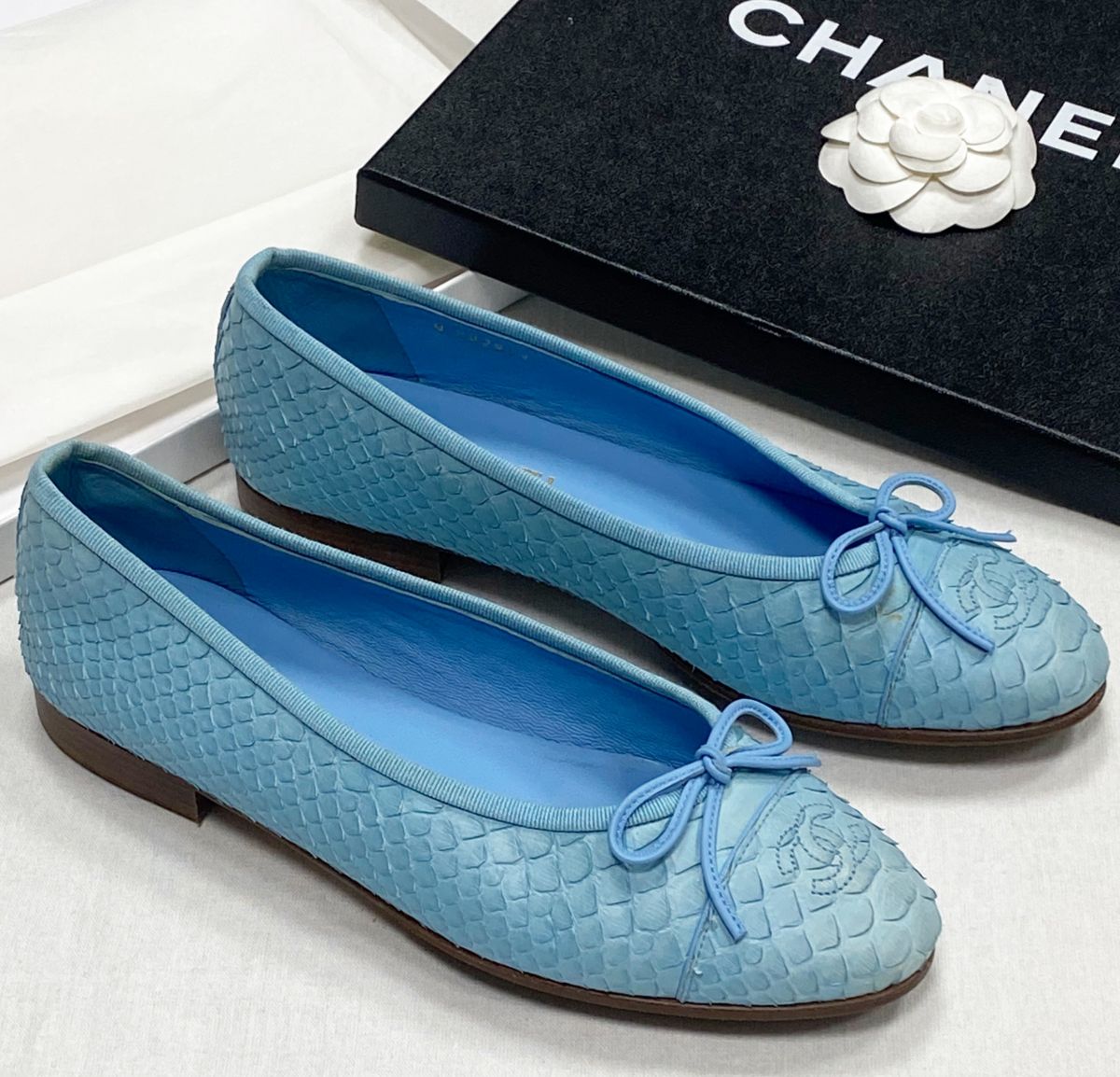 Балетки / питон/ Chanel размер 38 цена 31 310 руб