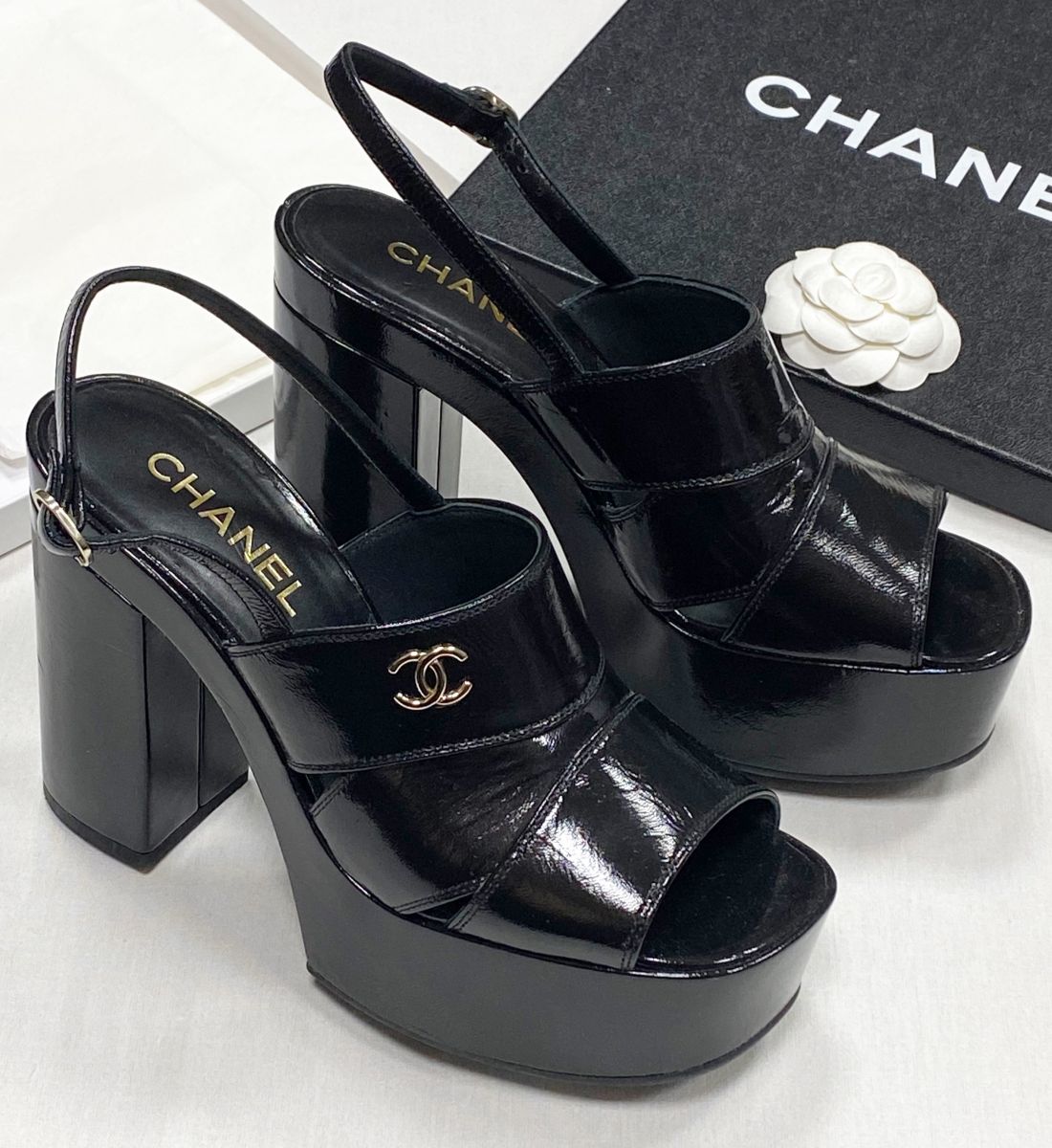 Босоножки Chanel размер 38.5 цена 70 448 руб