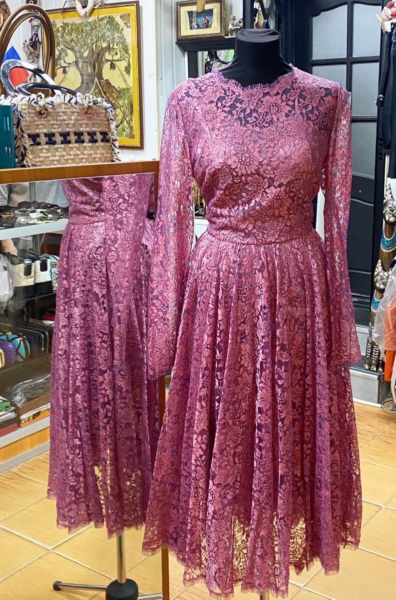 Платье / кружево / шелк / люрекс / Dolce Gabbana размер 46 цена 46 965 руб