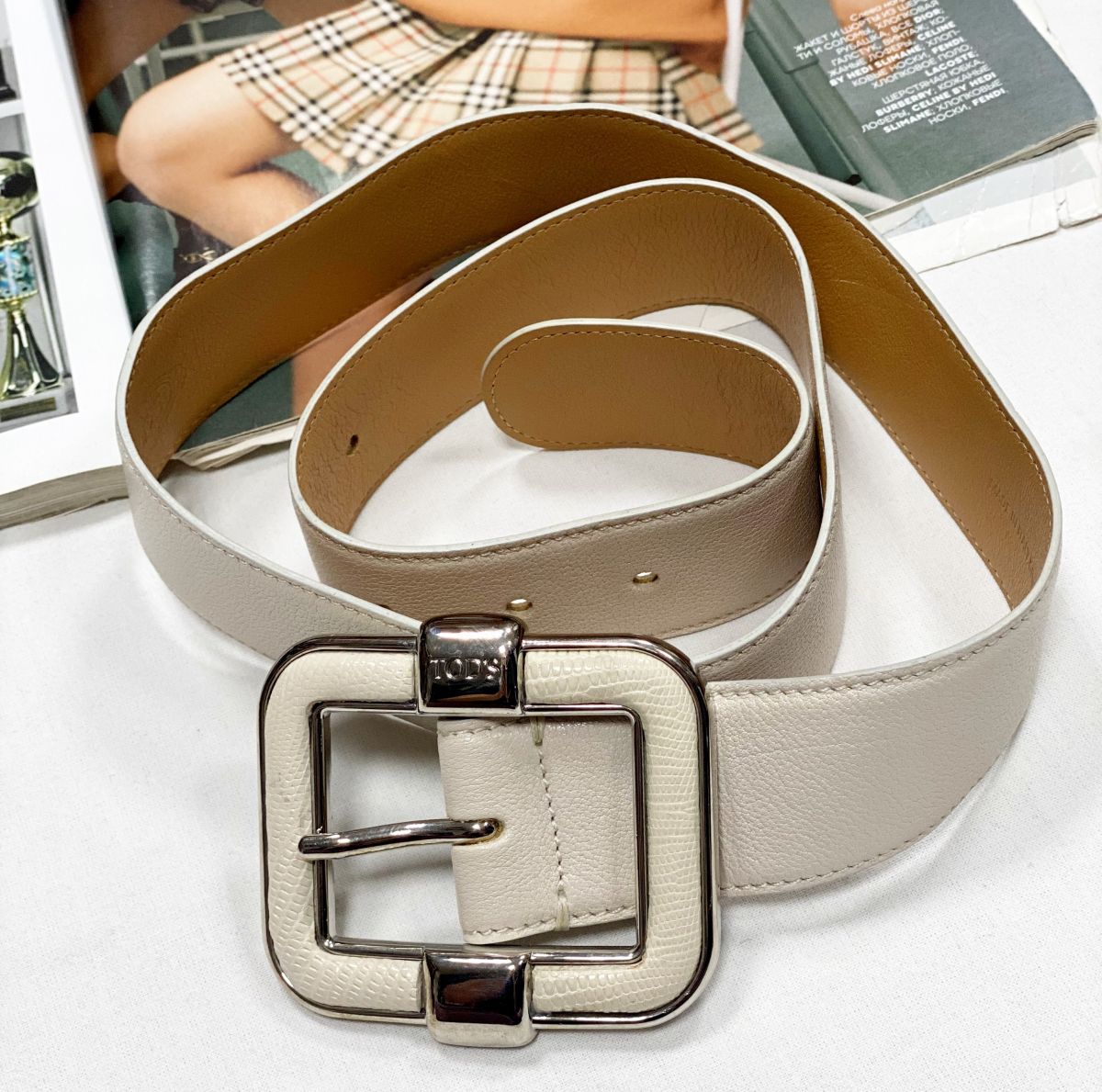 Ремень Tods размер 85 цена 4 616 руб
