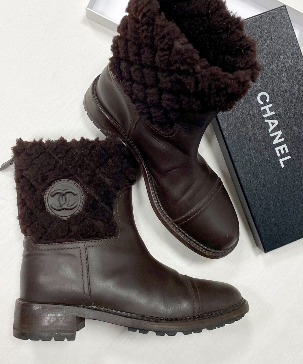 Ботинки Chanel размер 38.5 цена 15 655 руб