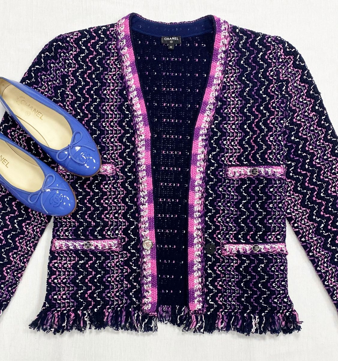 Кардиган /твид/ Chanel размер 40 цена 140 895 руб 