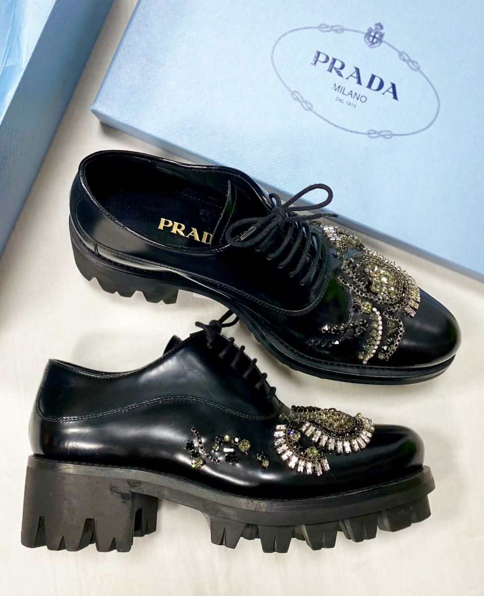Ботинки Prada размер 36.5 цена 15 655 руб