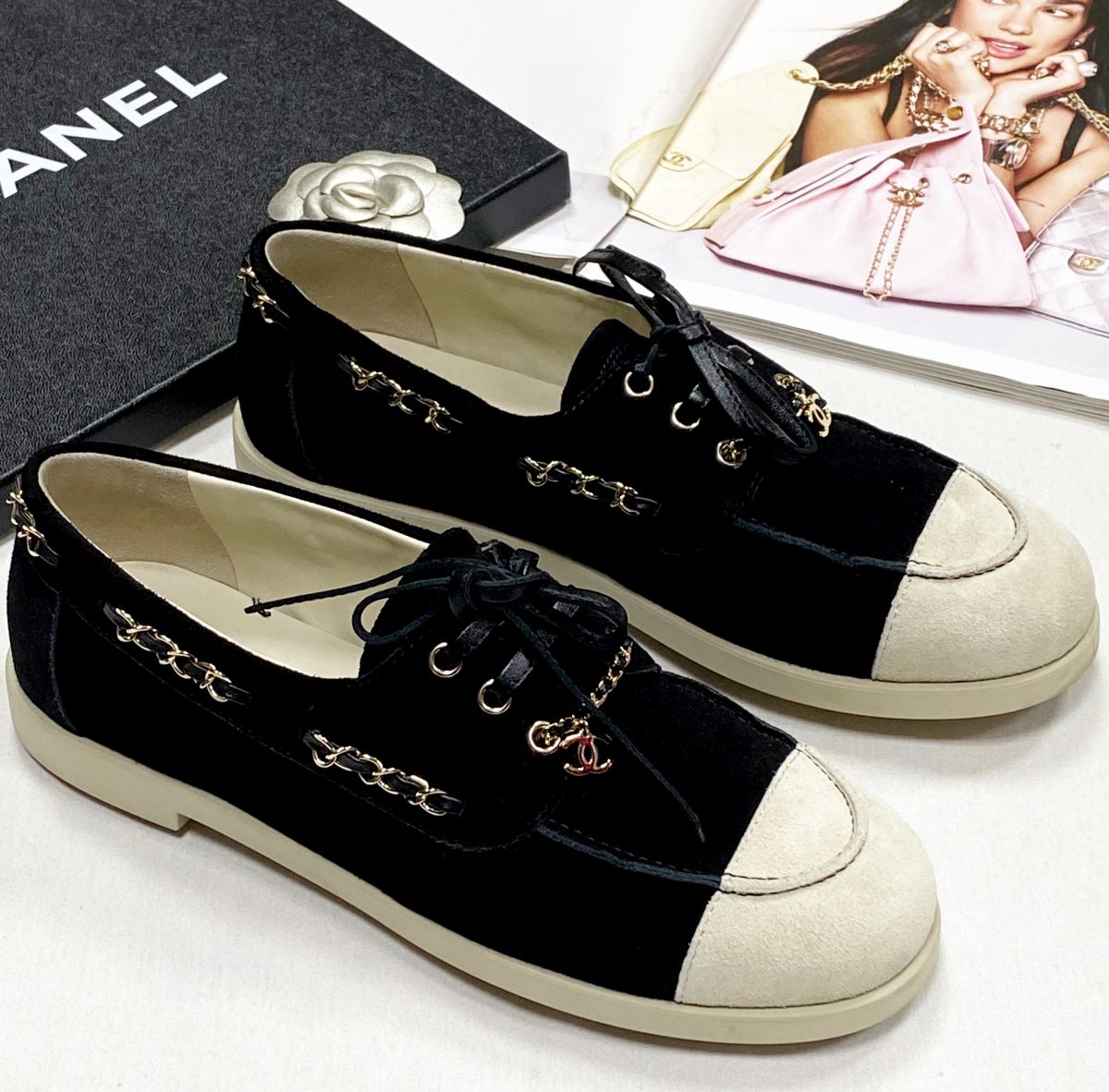 Лоферы / замша/ Chanel размер 39.5 цена 93 930 руб