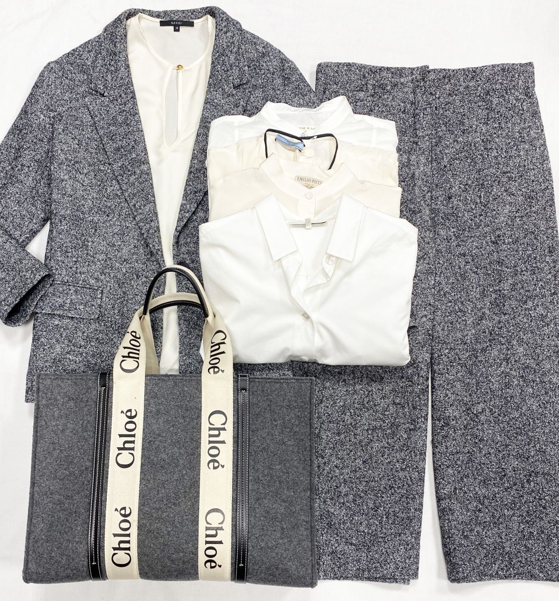 Костюм Massimo Dutti размер L цена 15 655 руб
Рубашки Gucci/ Rag Bone/ Prada / Emilio Pucci / Alexander Terekhov размер 2/38 42 цена от 7 828 руб до 15 655 руб
Сумка Chloe 
